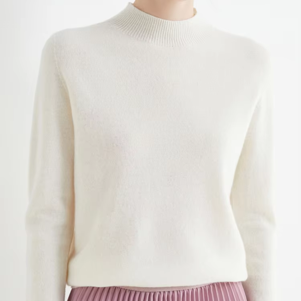 Maeva Wool Mock Neck Sweater