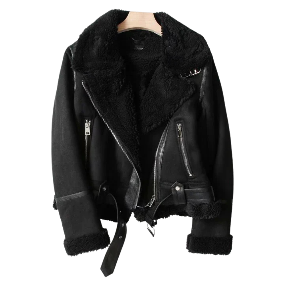 Daphne Faux Suede Shearling Jacket