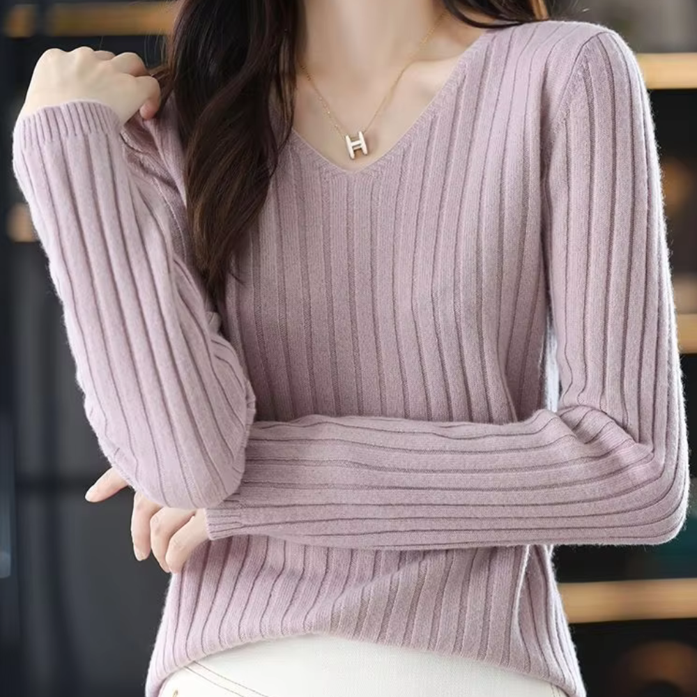 Valona V-Neck Knitted Sweater