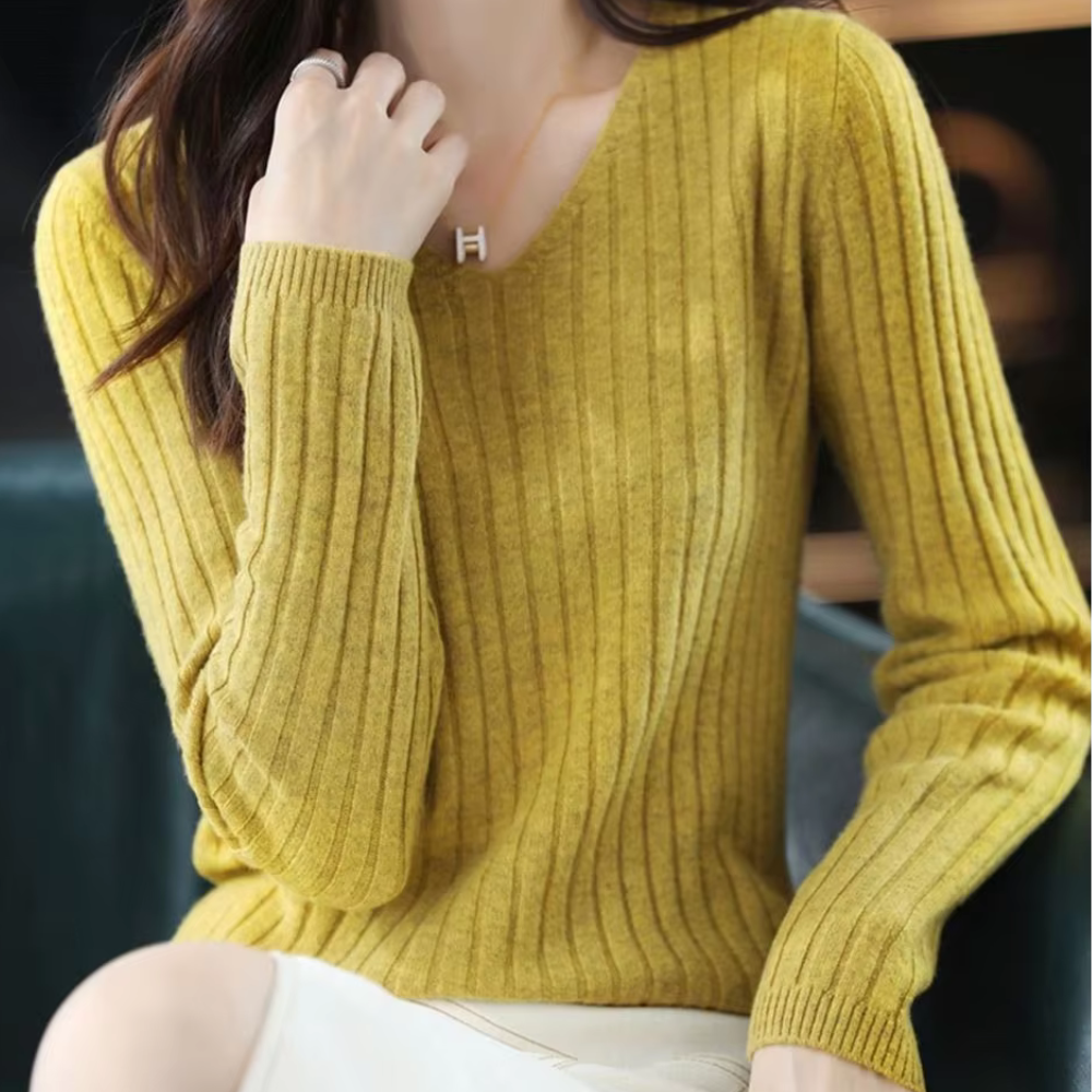Valona V-Neck Knitted Sweater