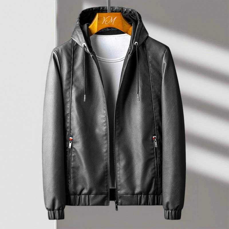 Turin Hooded Leather Jacket