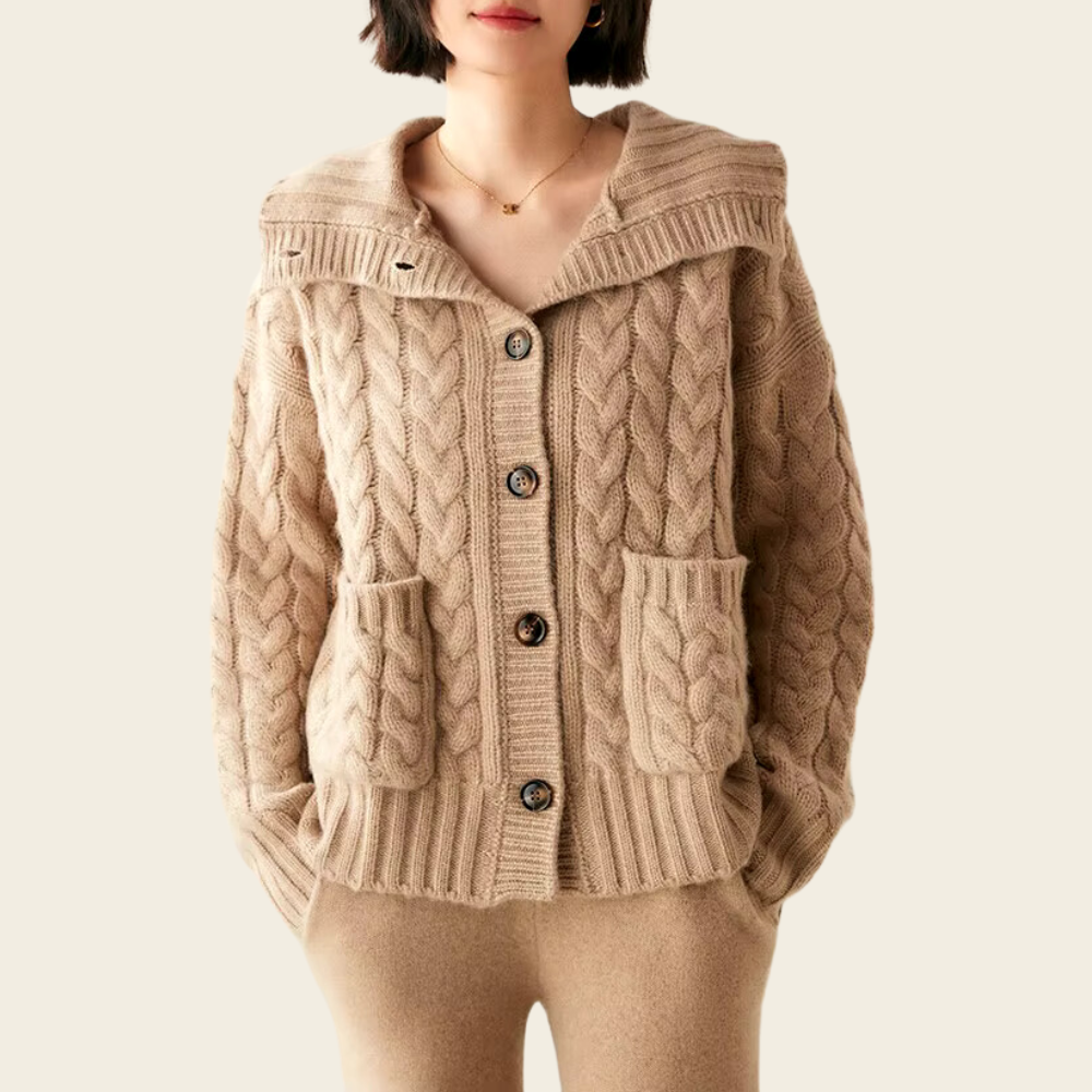 Malta Wool Turtleneck Cardigan