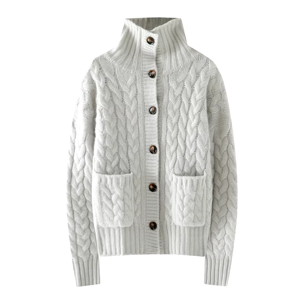 Malta Wool Turtleneck Cardigan