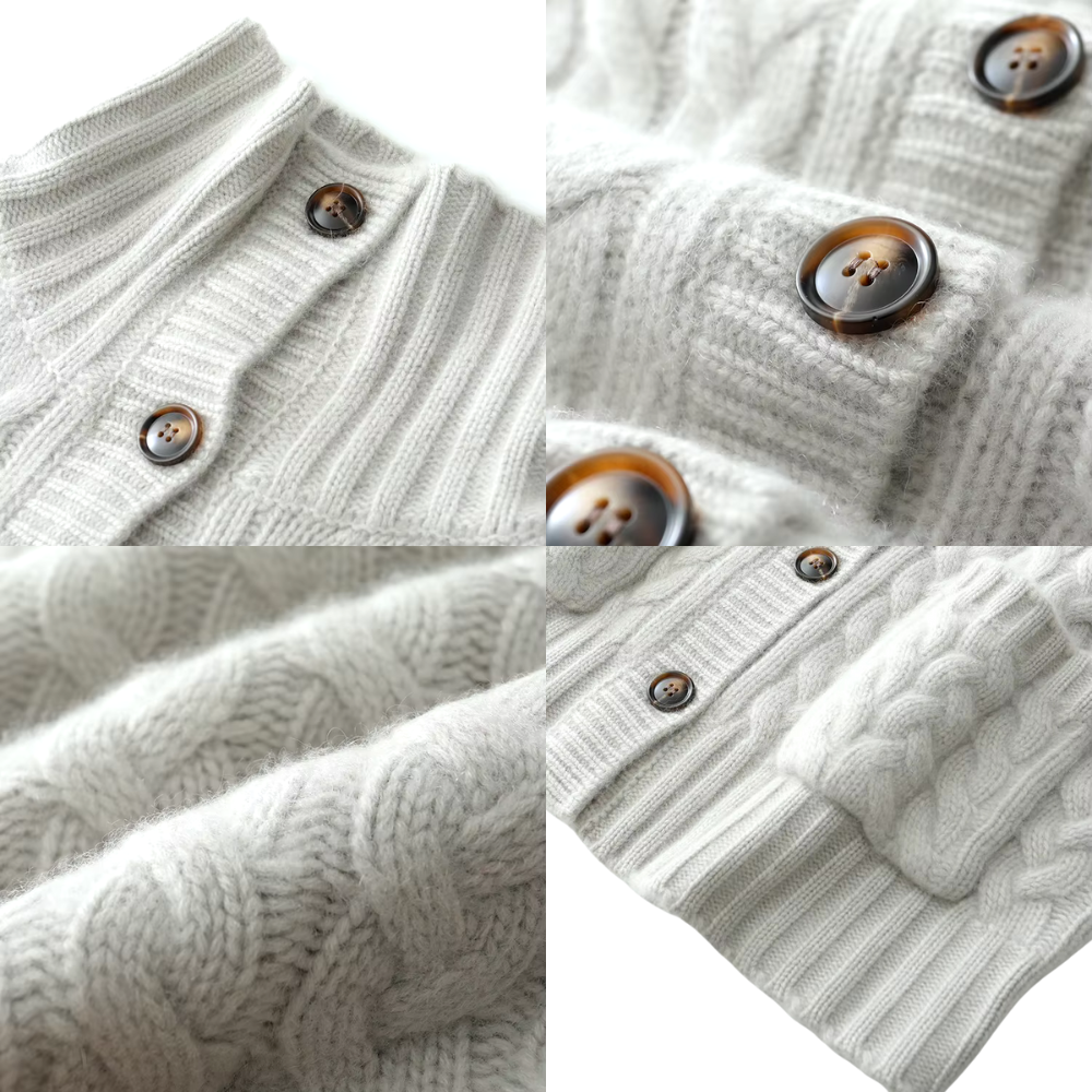 Malta Wool Turtleneck Cardigan