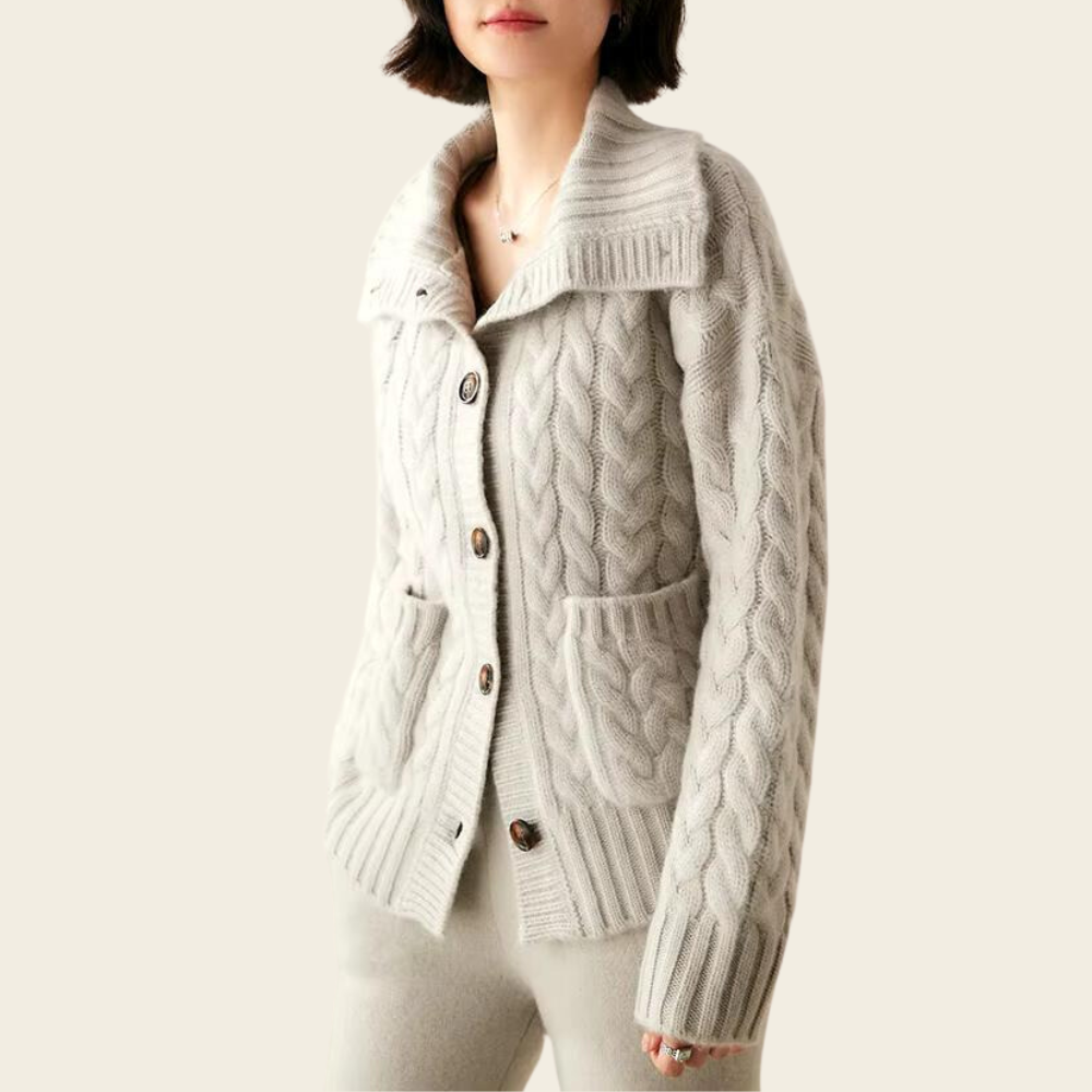 Malta Wool Turtleneck Cardigan