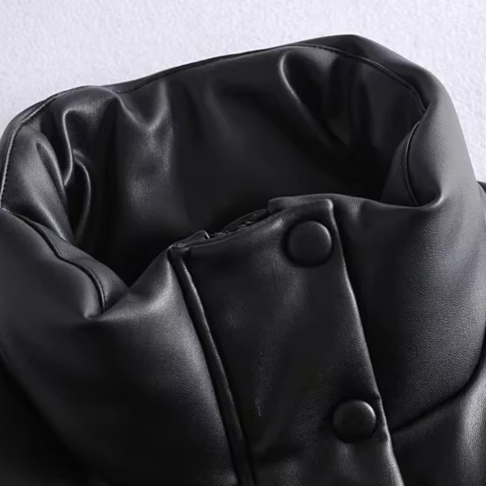 Althea Faux Leather Puffer Vest