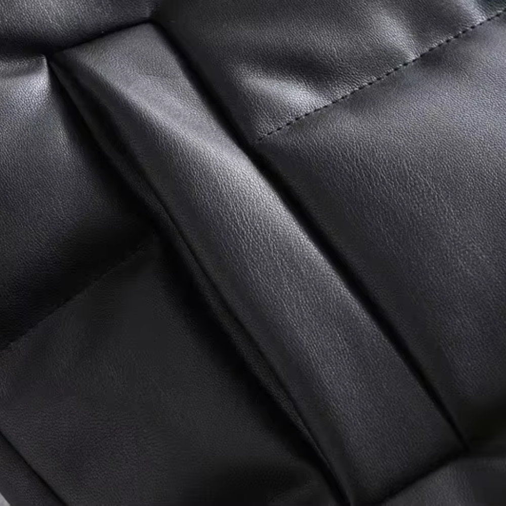 Althea Faux Leather Puffer Vest
