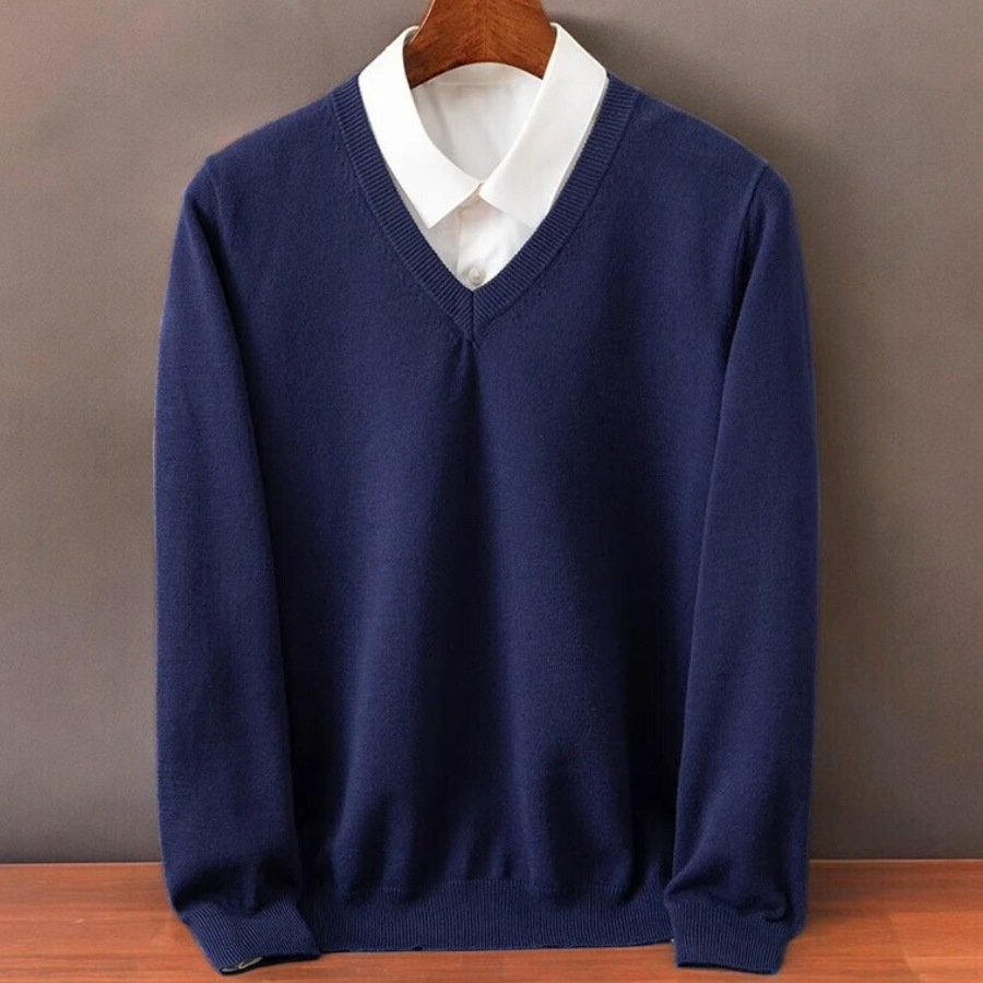 Olympia Cashmere V-Neck Sweater - Edward Fraiser