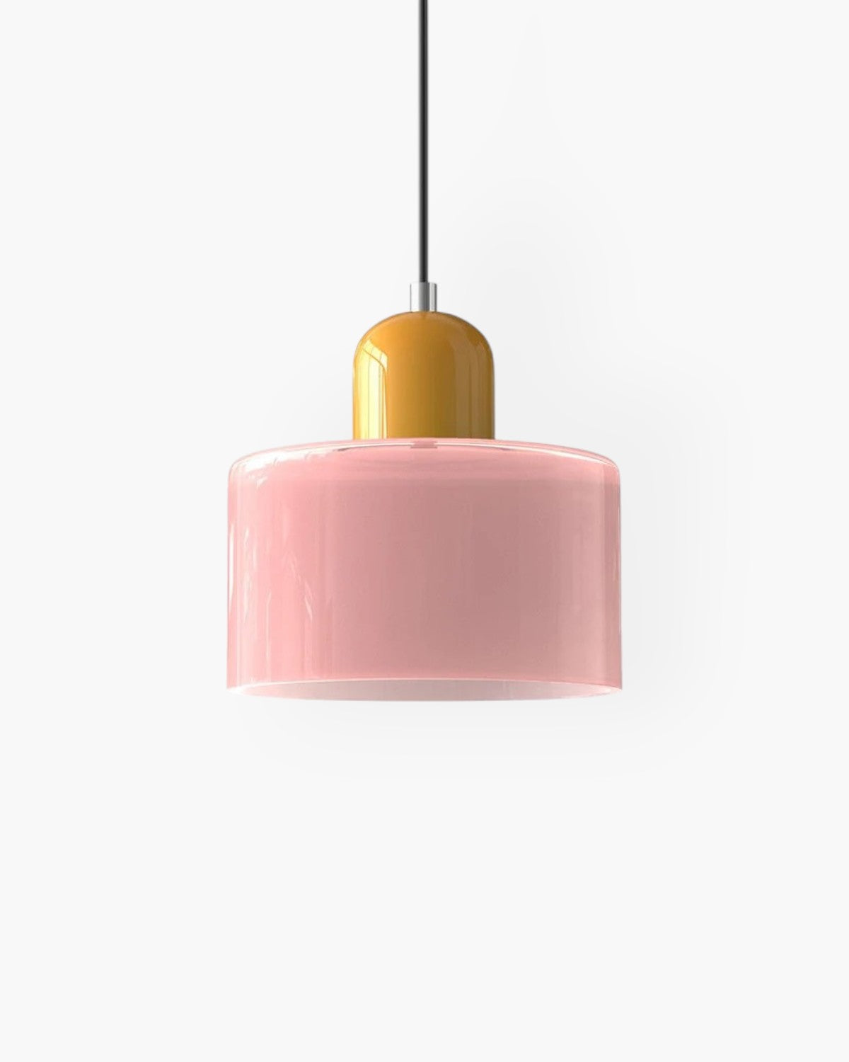 Glass Pendant Ceiling Light – Gloss Finish, Retro Dome Design