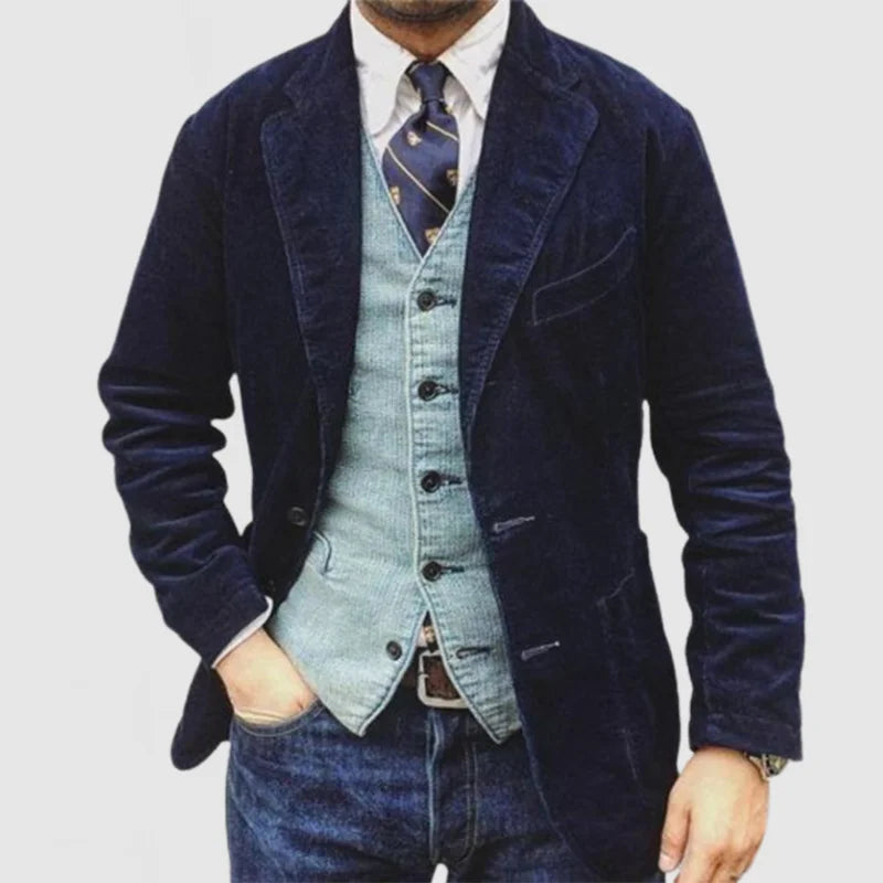 Naples Corduroy Lapel Jacket And Waistcoat