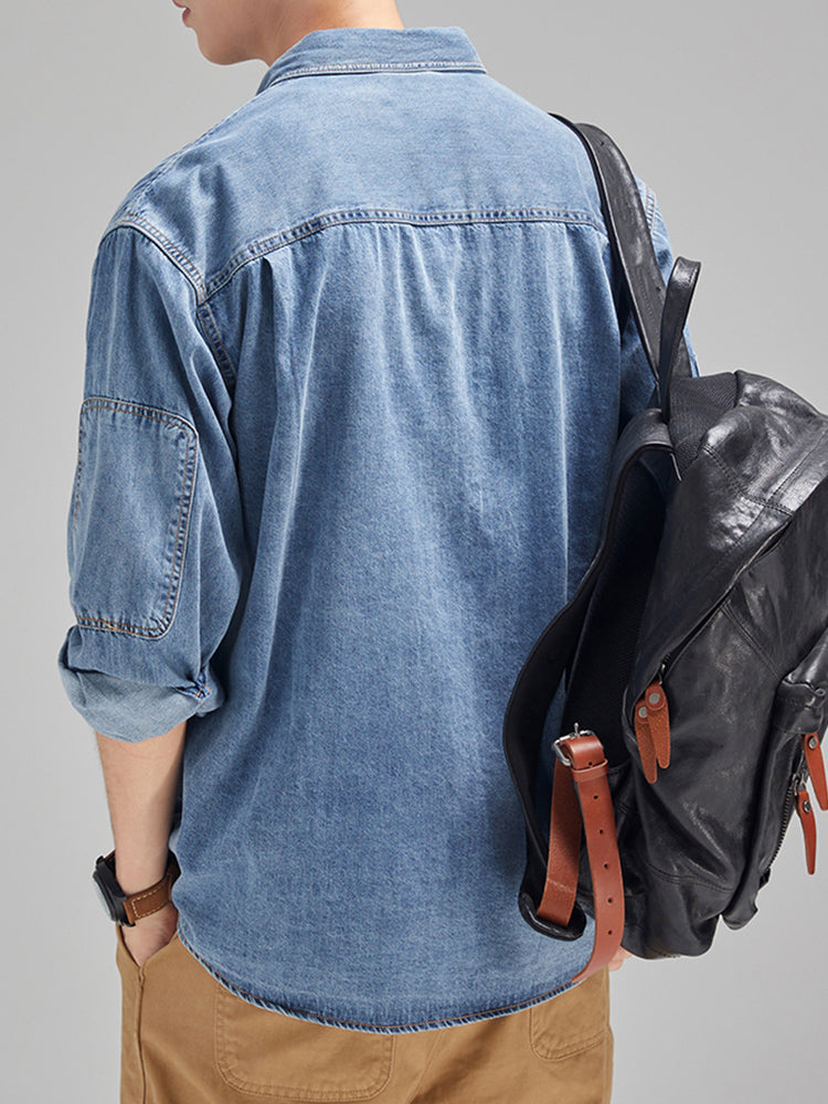 Verona Long Sleeve Cotton Denim Shirt
