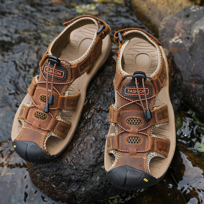 Luciano Leather Fisherman Sandals