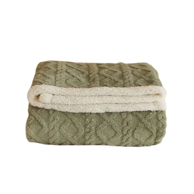 Ultra-Soft Lambswool Fleece Blanket – Thick Winter Bed Throw