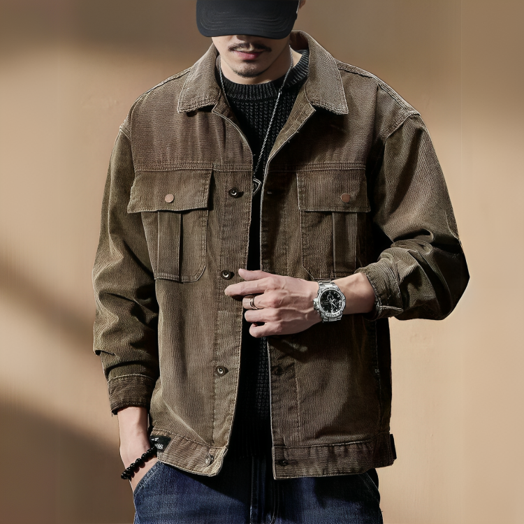 Men's Khaki Corduroy Jacket