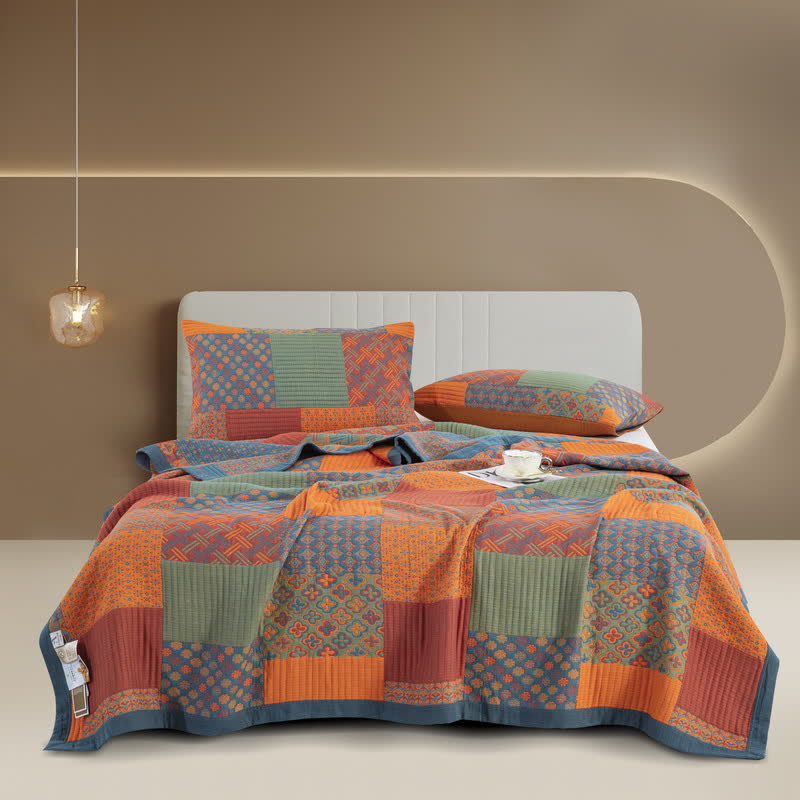 Triple-Layer Organic Cotton Gauze Quilt