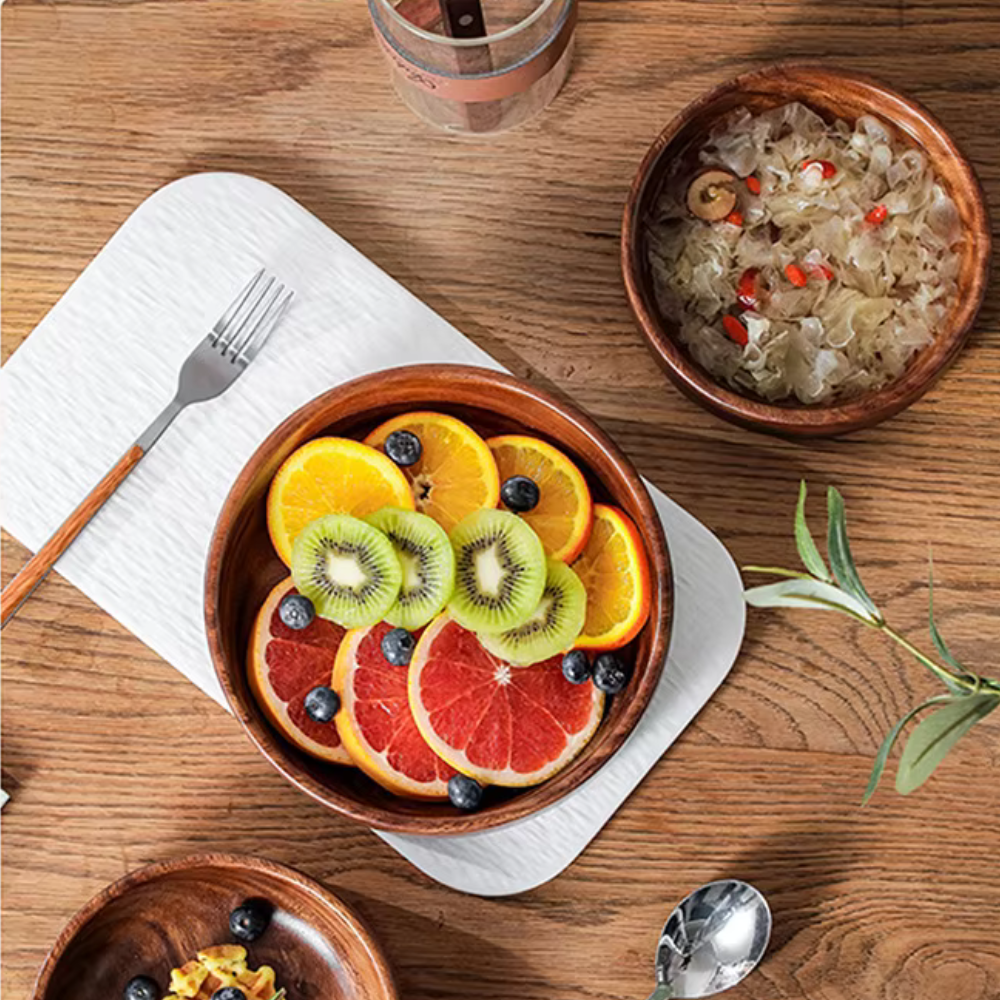 Artisan Walnut Serving Bowls