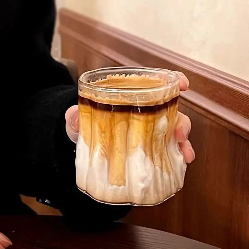 Textured Vintage Glass Mug