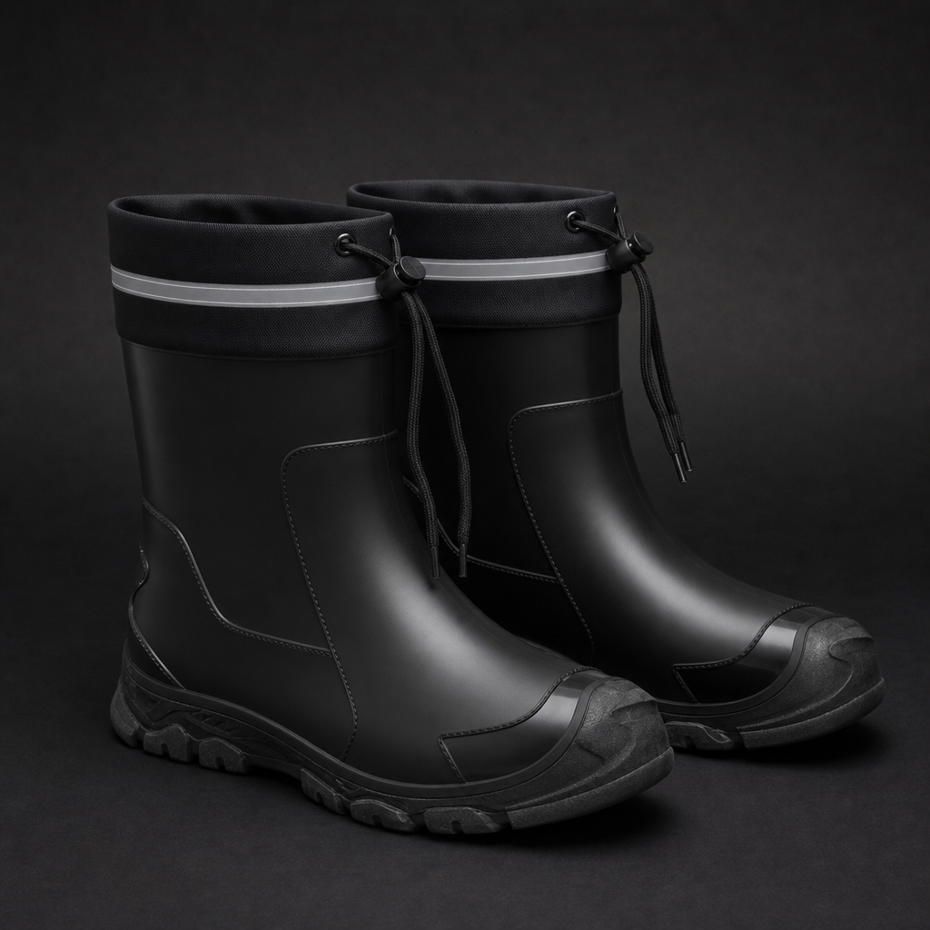 Redgit Rain Boots in Black Grey
