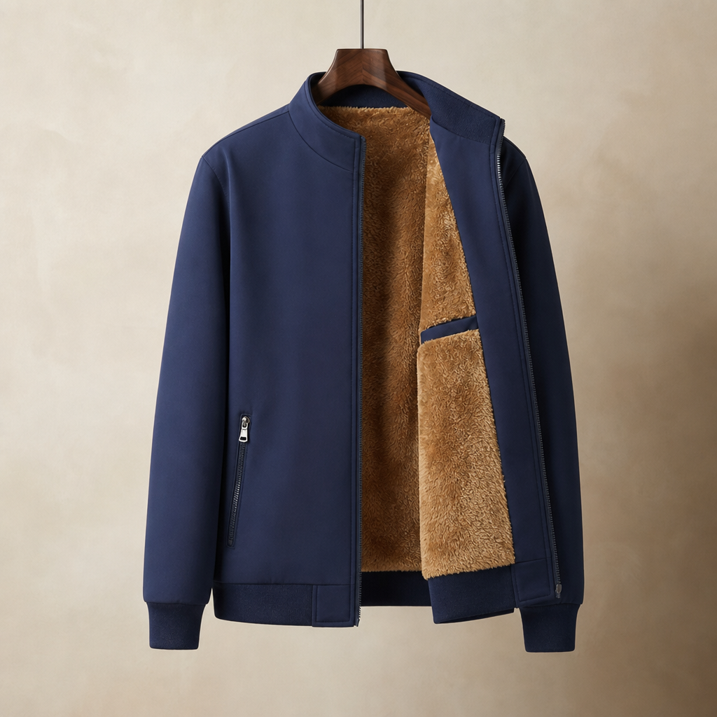 Crete Wool Jacket in Navy