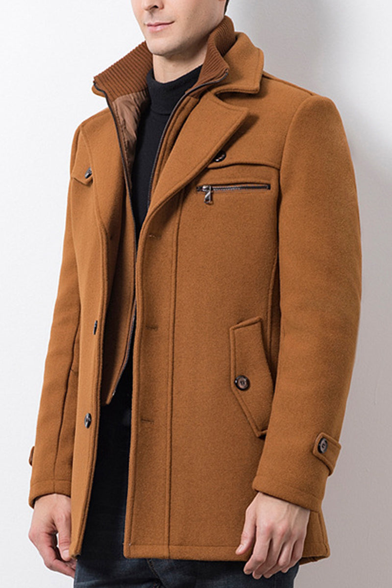 Valmont Wool Blend Long Sleeve Coat