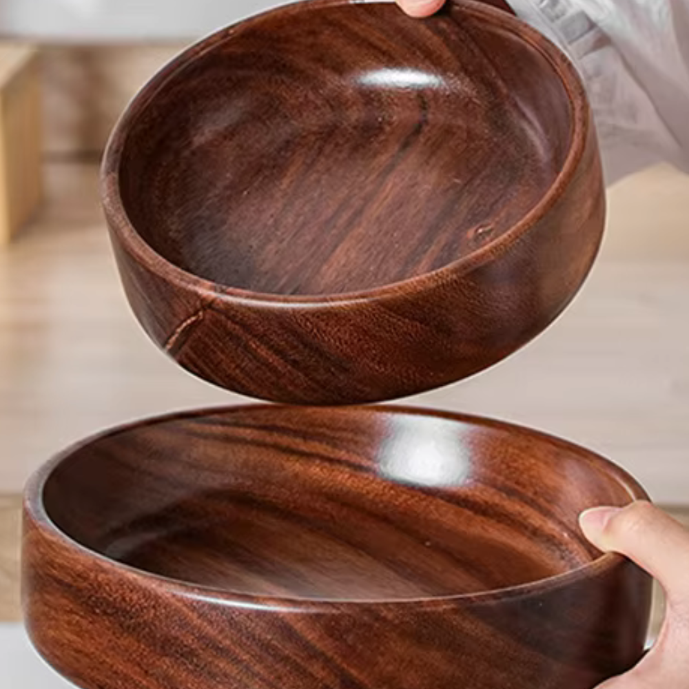 Artisan Walnut Serving Bowls