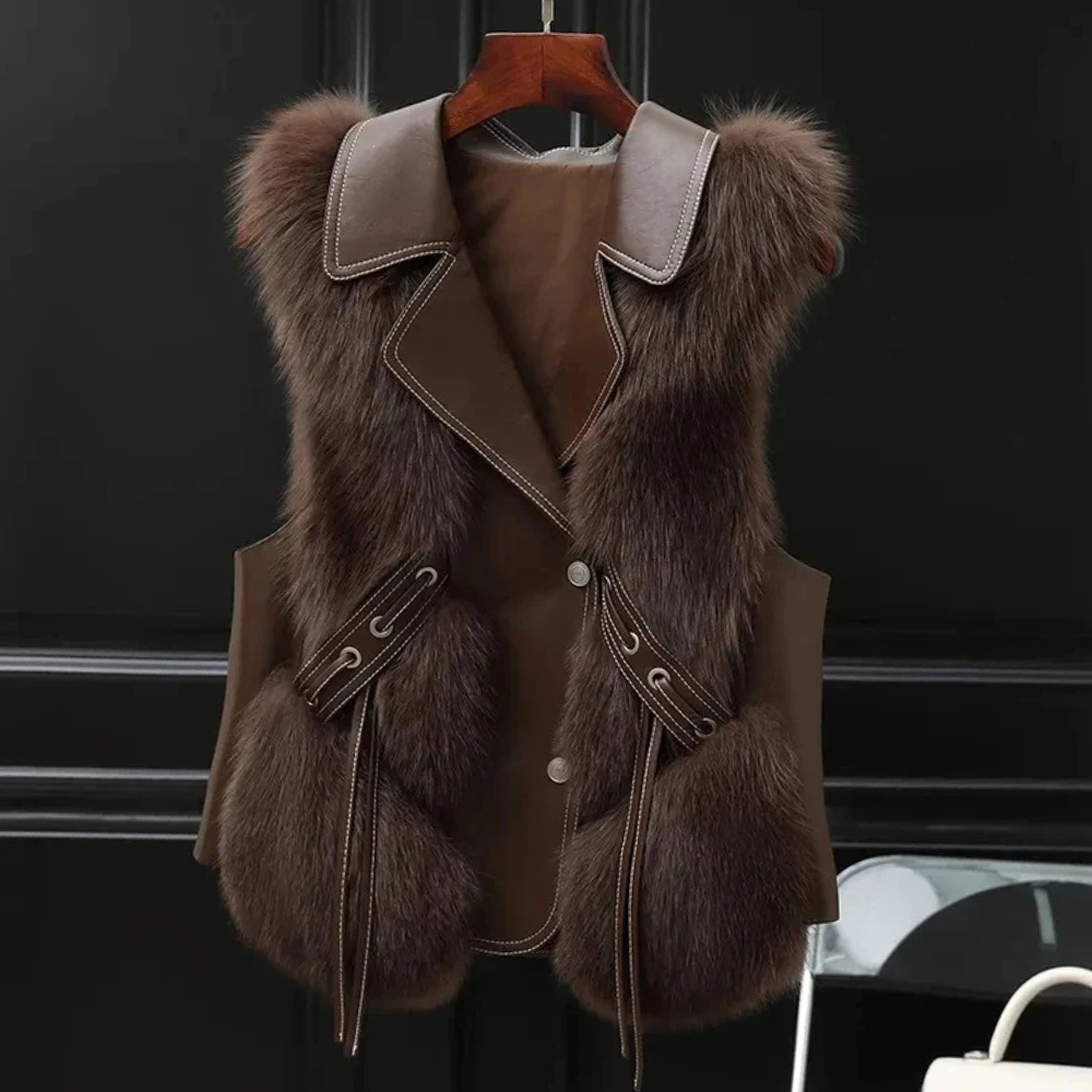 Sabine Faux Fur-Trimmed Vest
