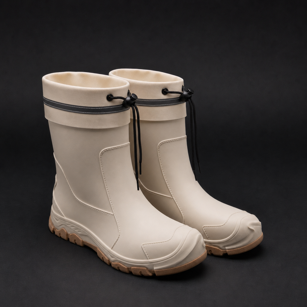 Redgit Rain Boots in Cream Beige