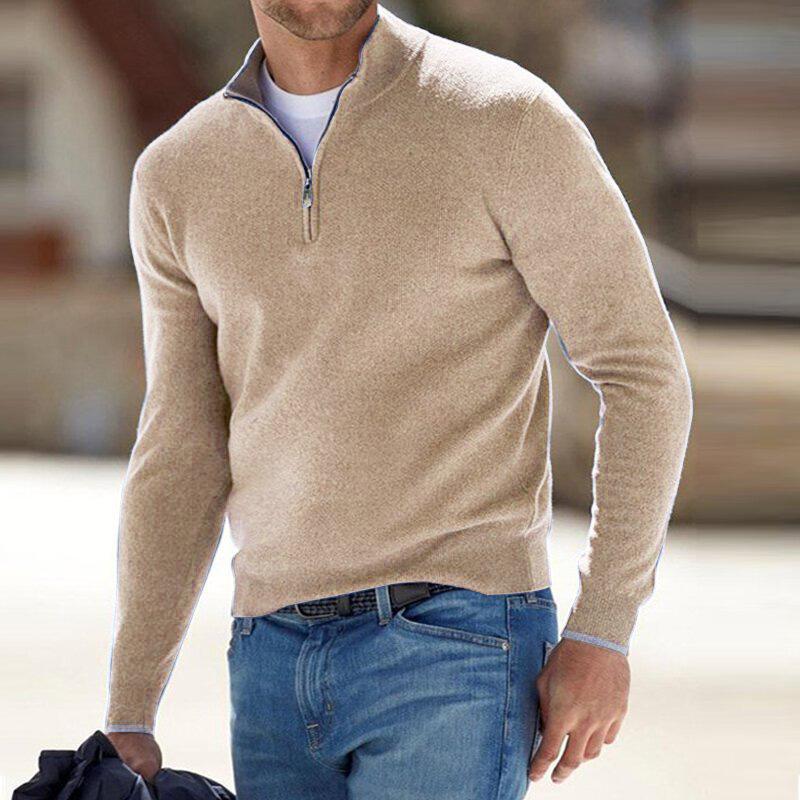 Ethan Wool Zip-Up Sweater