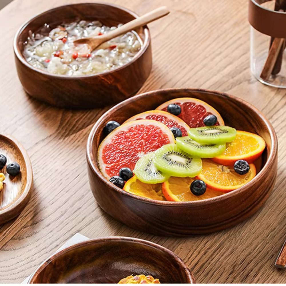 Artisan Walnut Serving Bowls