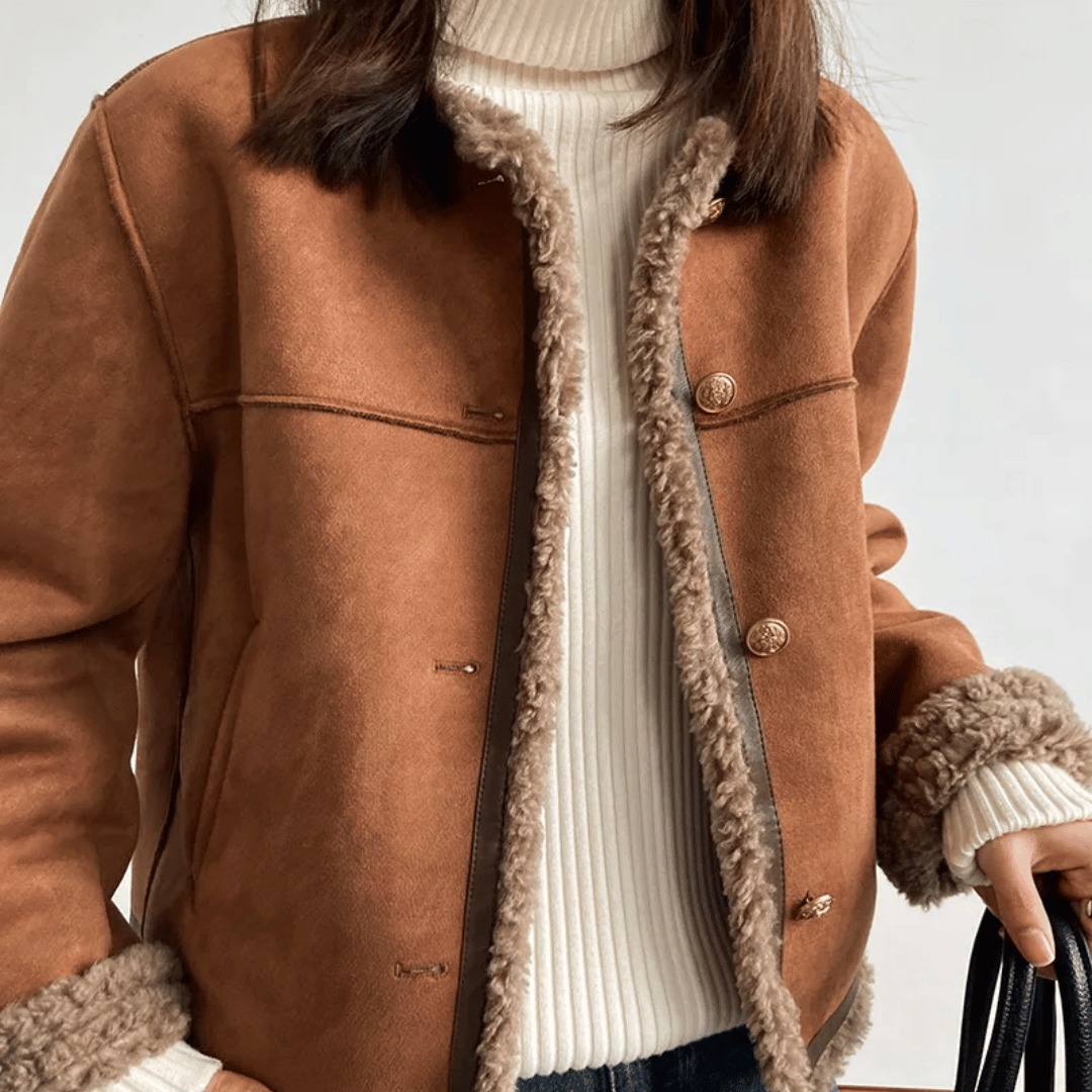 Thalia Suede Shearling Jacket