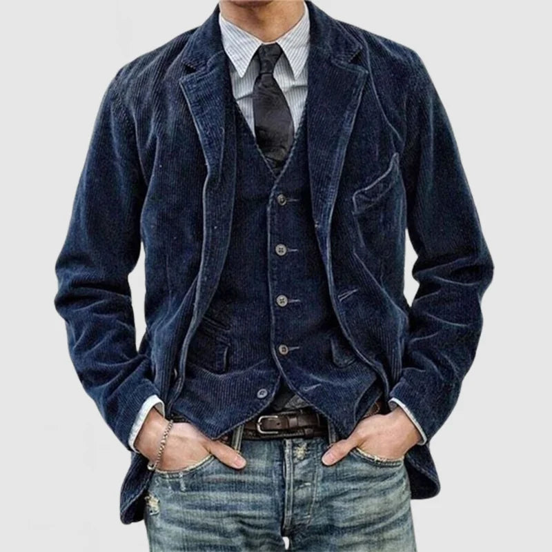 Naples Corduroy Lapel Jacket And Waistcoat