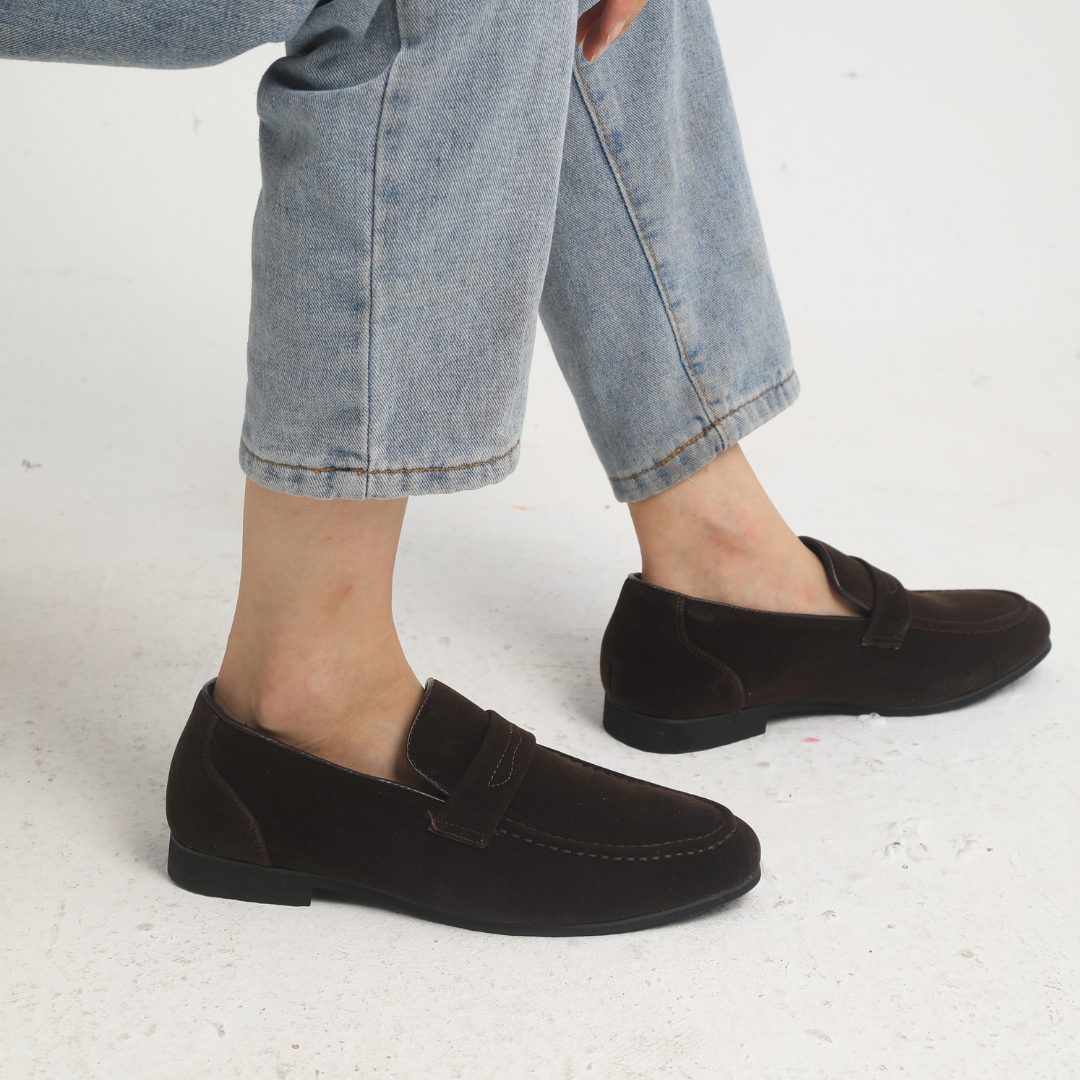 Men’s Calvini Suede Strap Loafers