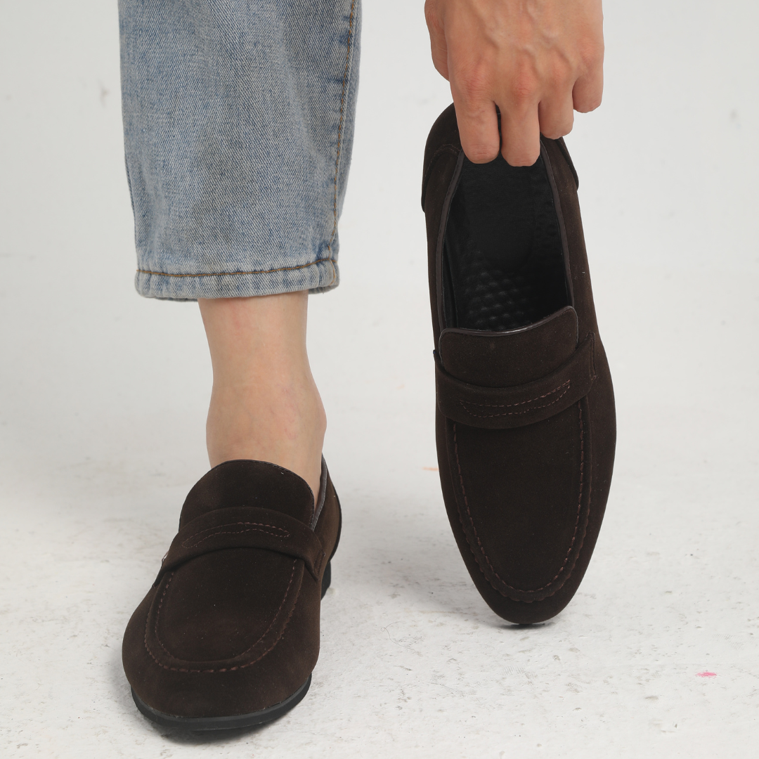 Men’s Calvini Suede Strap Loafers
