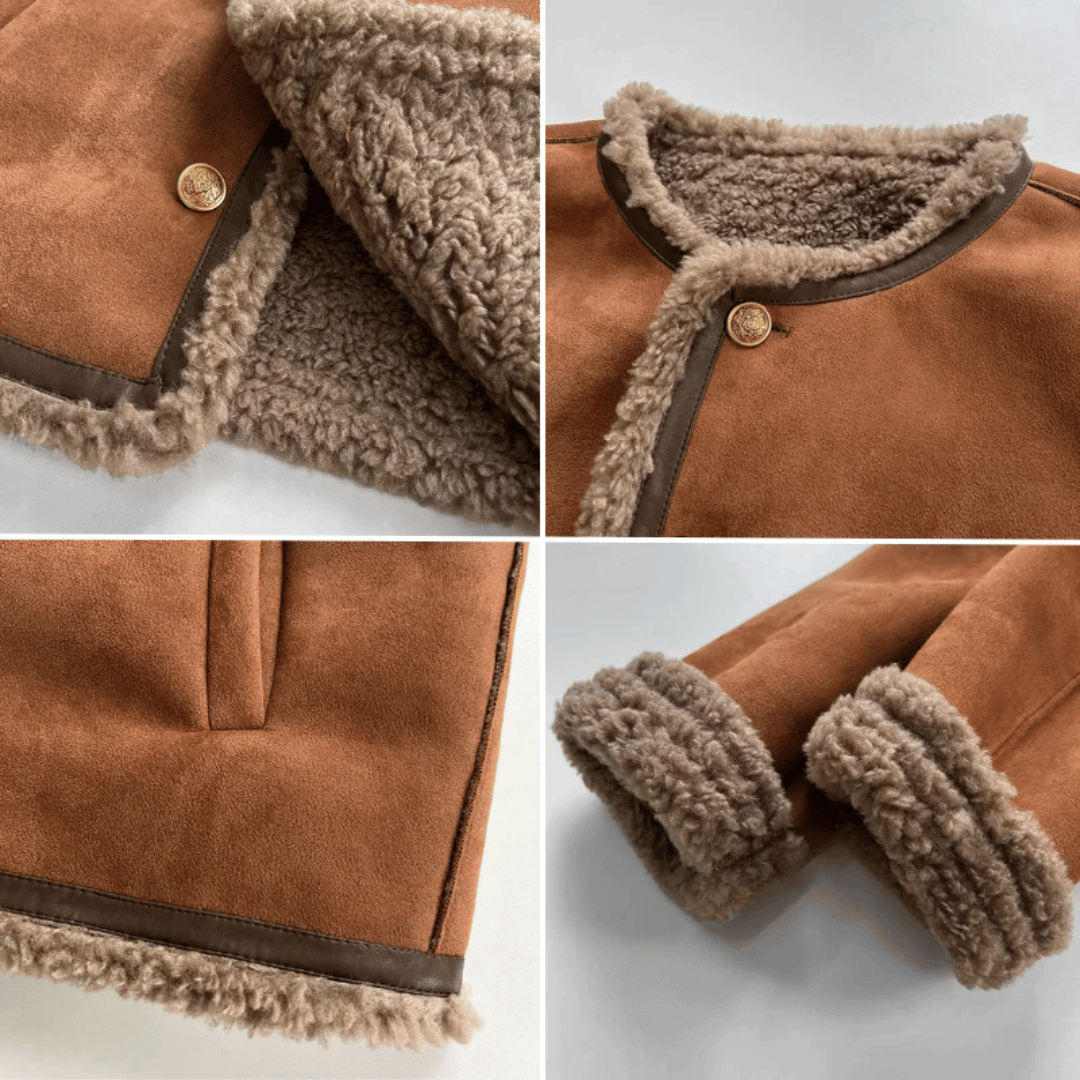 Thalia Suede Shearling Jacket