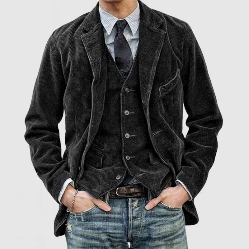 Naples Corduroy Lapel Jacket And Waistcoat