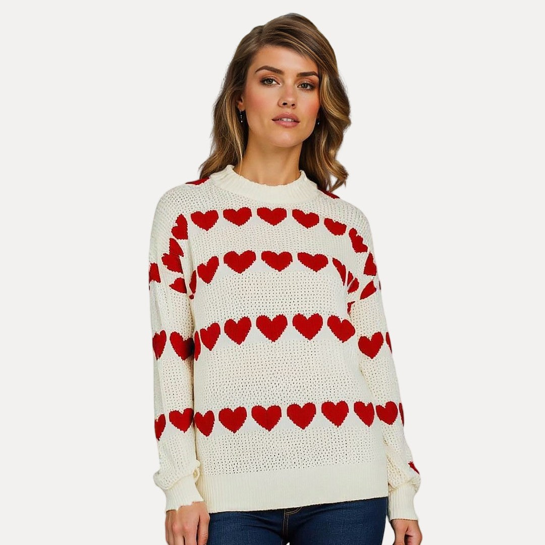 Mira Heart Knit Sweater