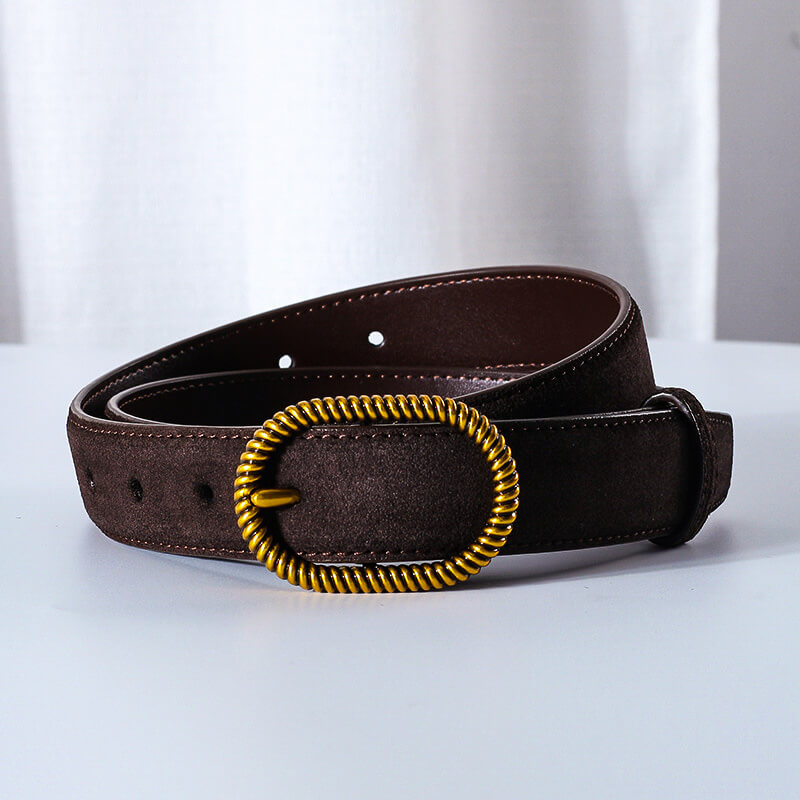 Florence Rope-Buckle Suede Belt