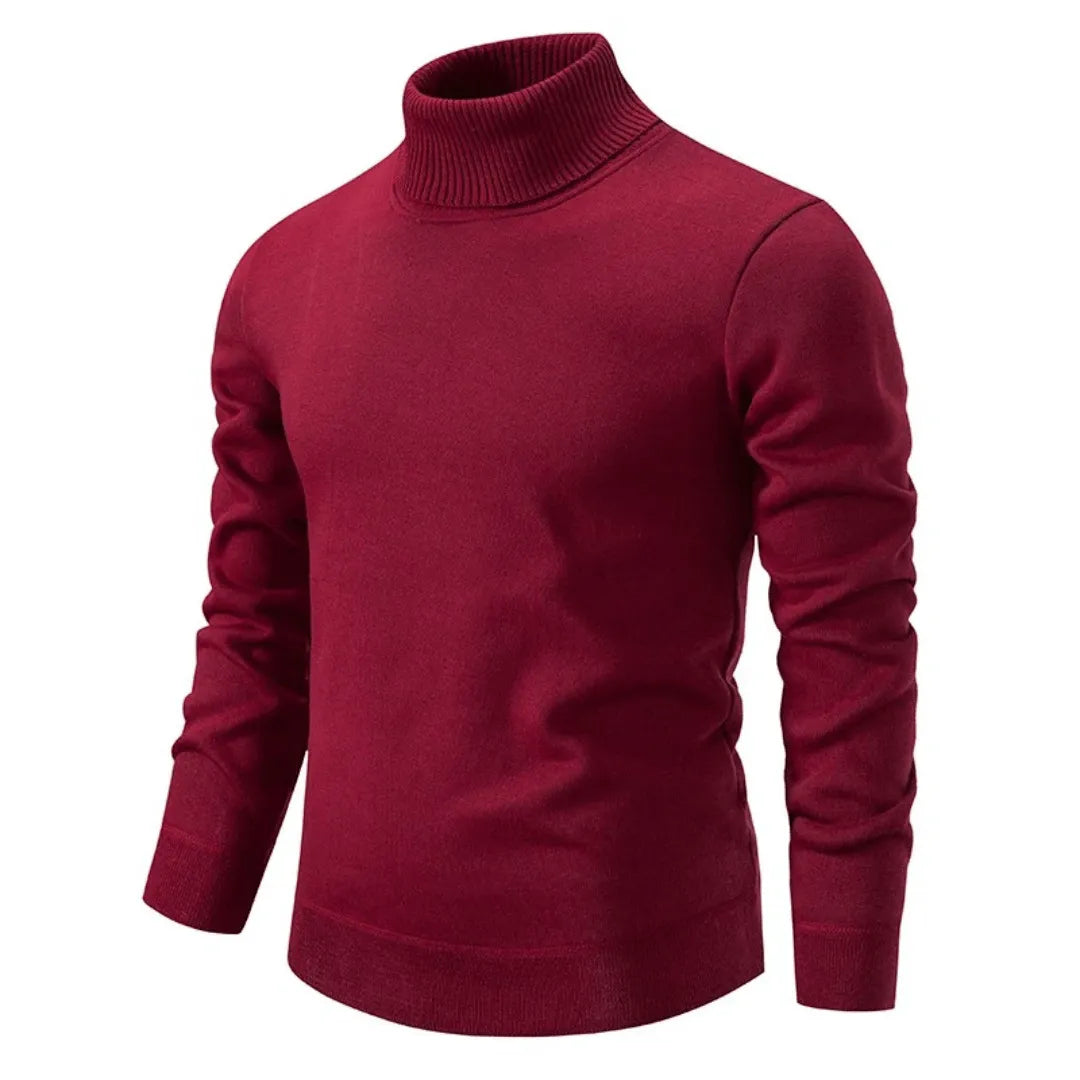 Brivano Wool Turtleneck Sweater