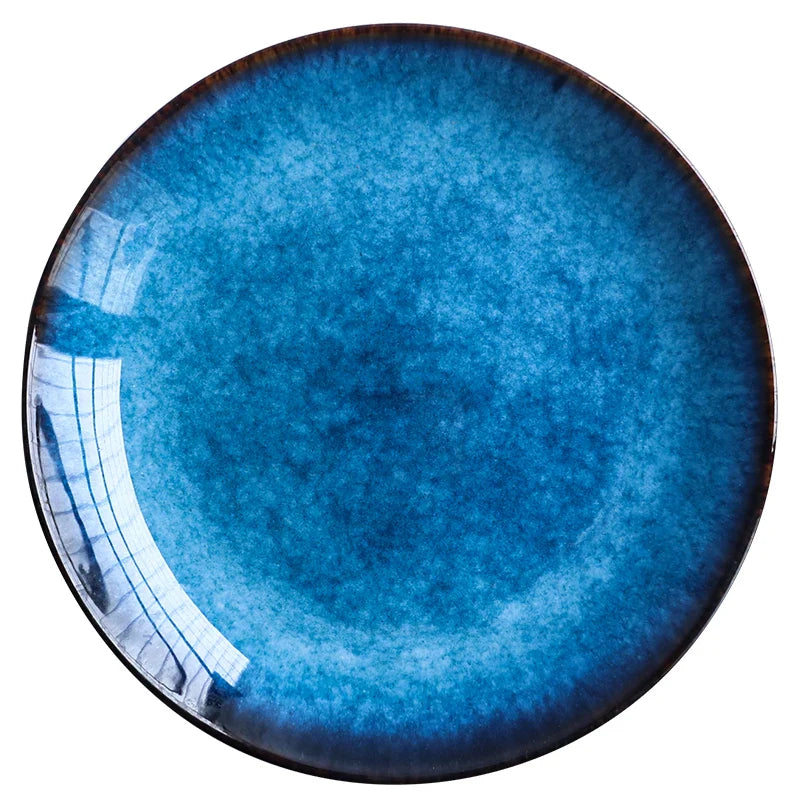 Celestia Blue Glazed Plate Set