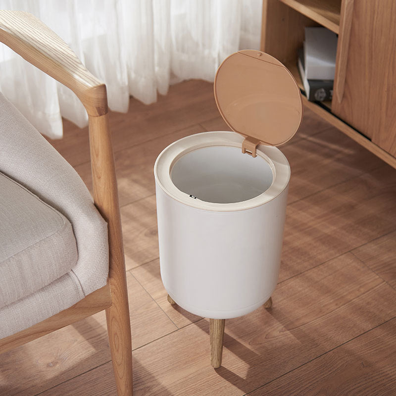 Wooden High Foot Pedal Bin