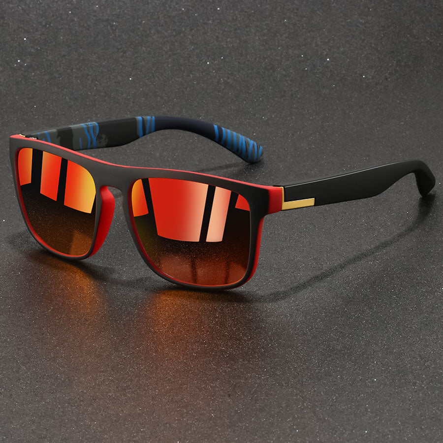 Men's Polarized Sports Sunglasses UV400 - Retro Square Frame