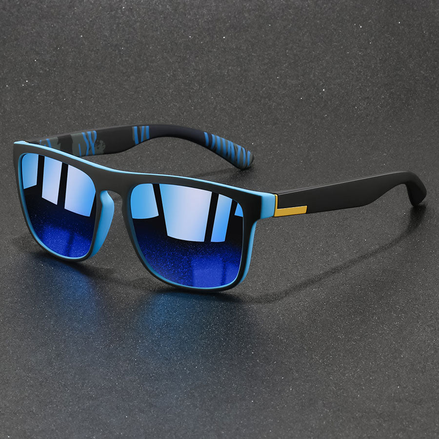 Men's Polarized Sports Sunglasses UV400 - Retro Square Frame