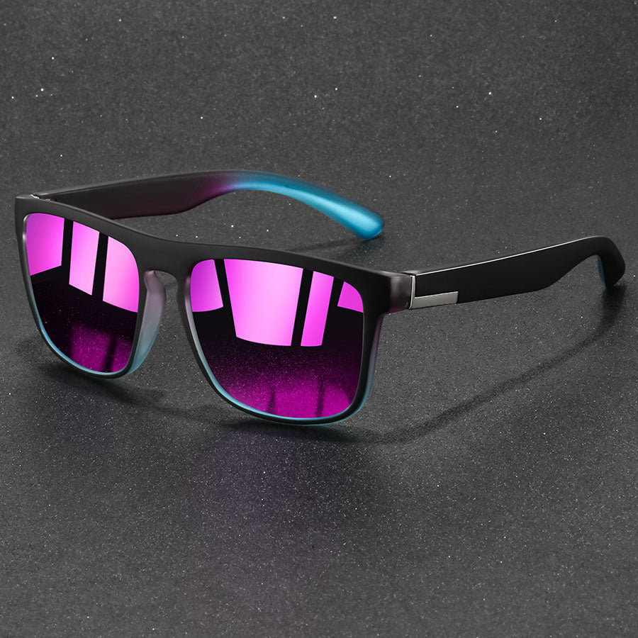 Men's Polarized Sports Sunglasses UV400 - Retro Square Frame