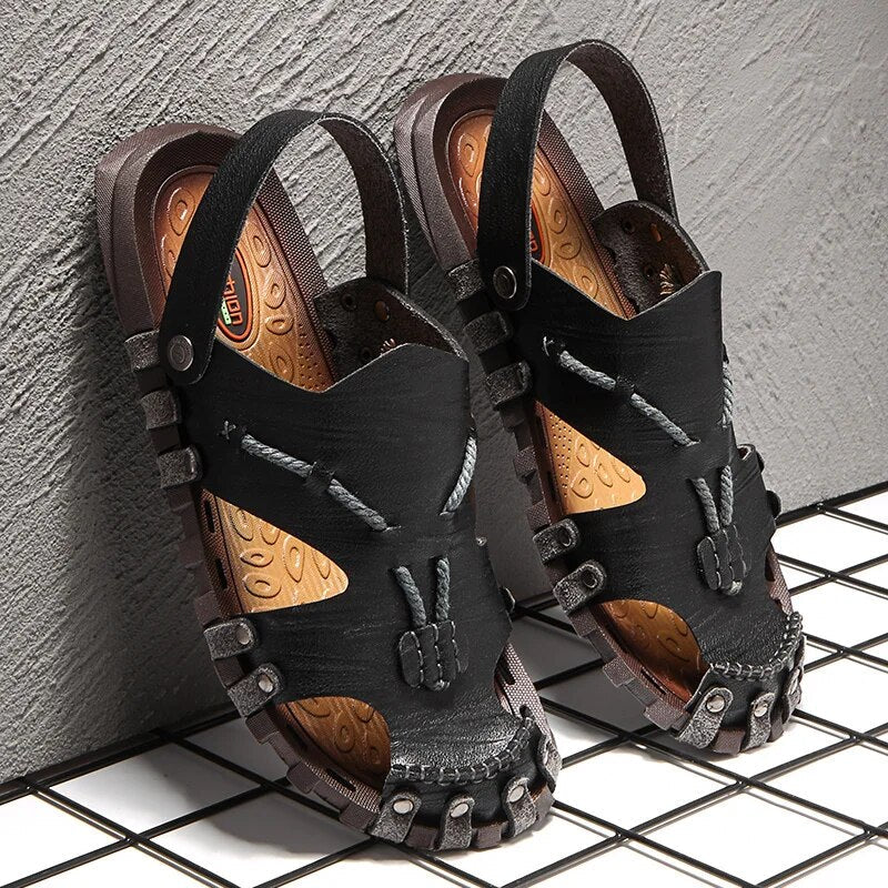 Tribal Genuine Leather Sandals - Charles Francis