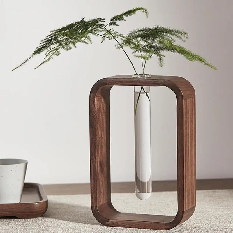 RootView Wooden Propagation Frame – Minimalist Glass Plant Holder
