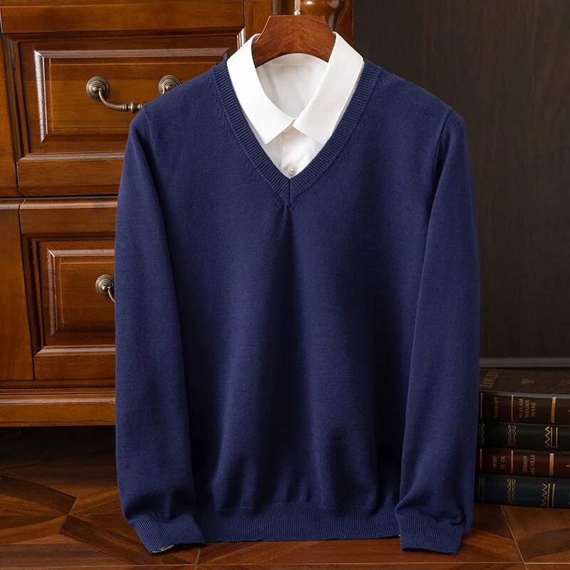 Olympia Cashmere V-Neck Sweater