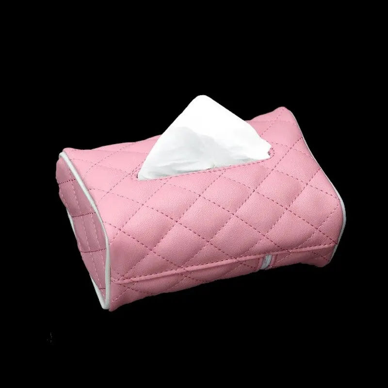 Faux Leather Tissue Box