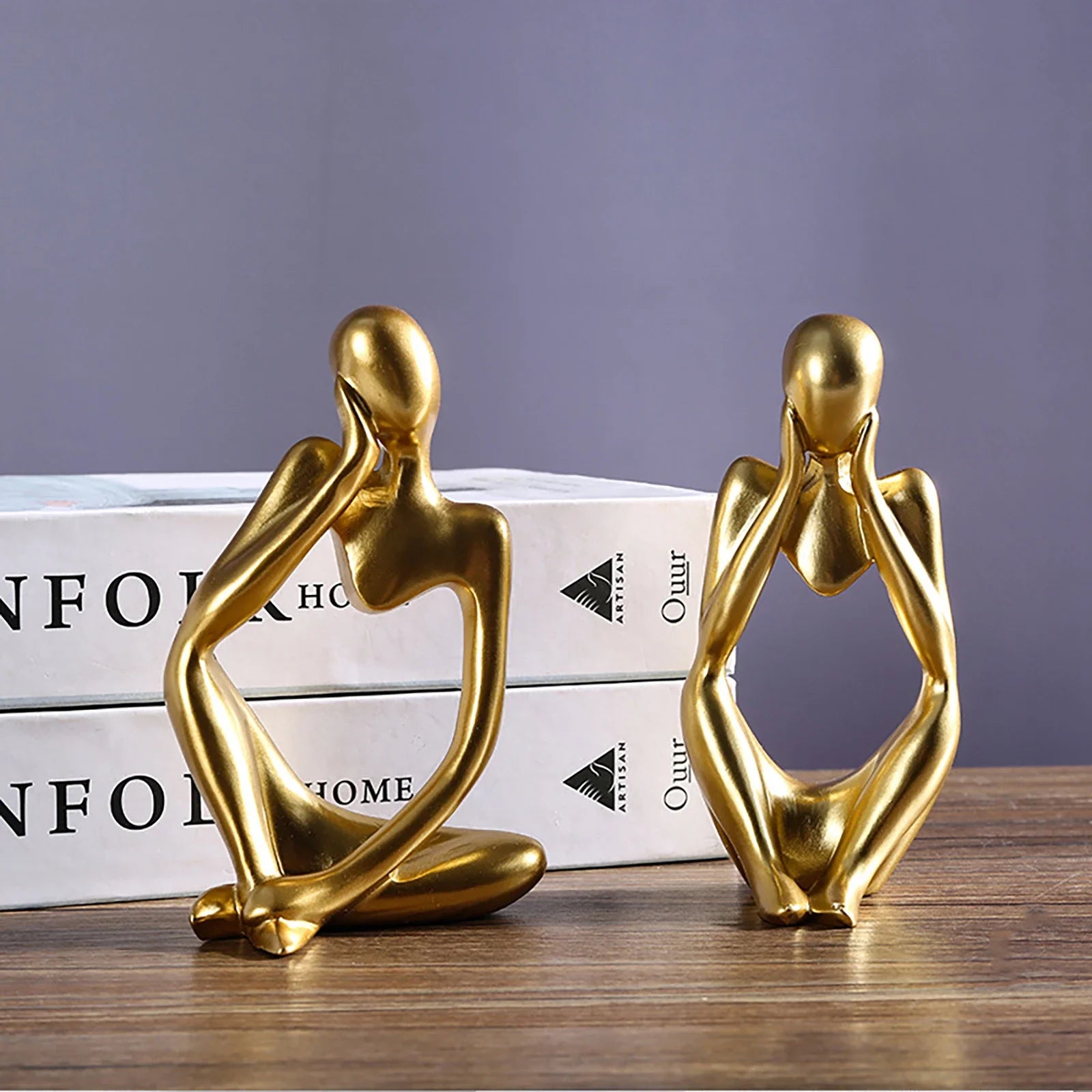 Modern Abstract Resin Figurine – Minimalist Sculpture for Shelf, Desk & Home Decor