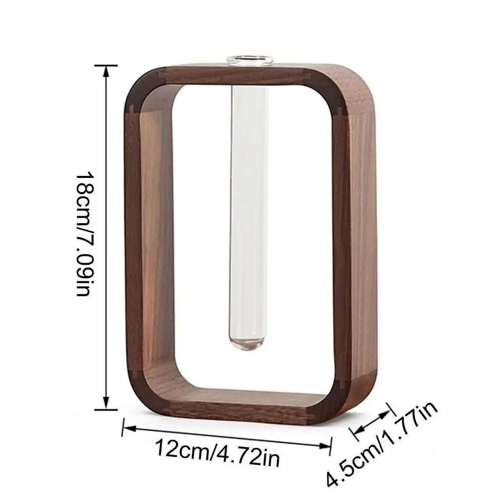 RootView Wooden Propagation Frame – Minimalist Glass Plant Holder