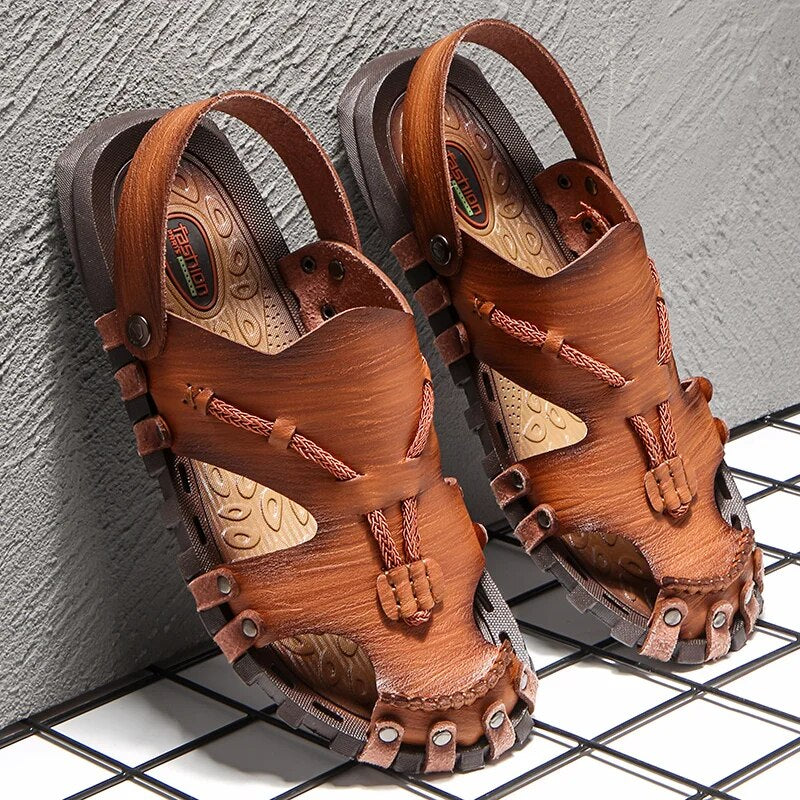 Tribal Genuine Leather Sandals - Charles Francis